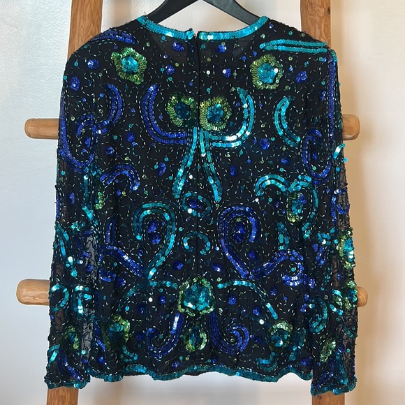 VINTAGE! Stenay Sequins Top - Picture 6 of 9